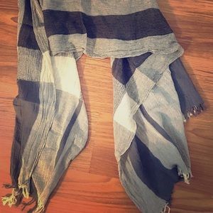 Vintage Echo scarf shawl linen  wrap